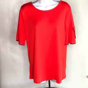 Calvin Klein Short-Sleeve Top with Piping